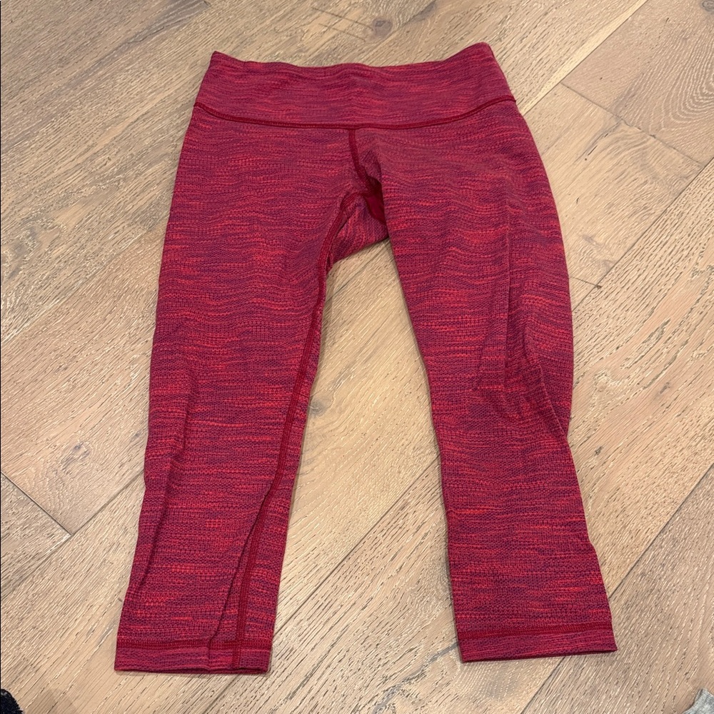 lululemon athletica Red Patterned Leggings